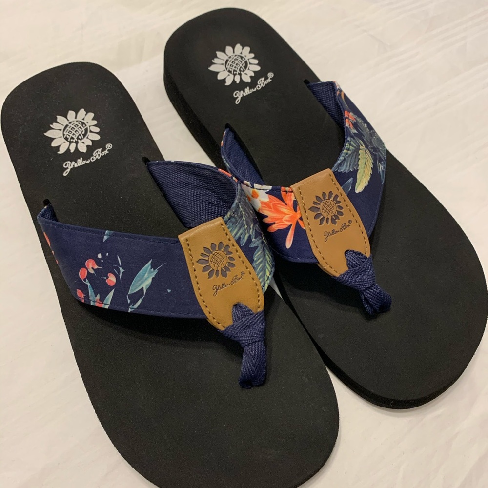 Yellow Box Flip Flops